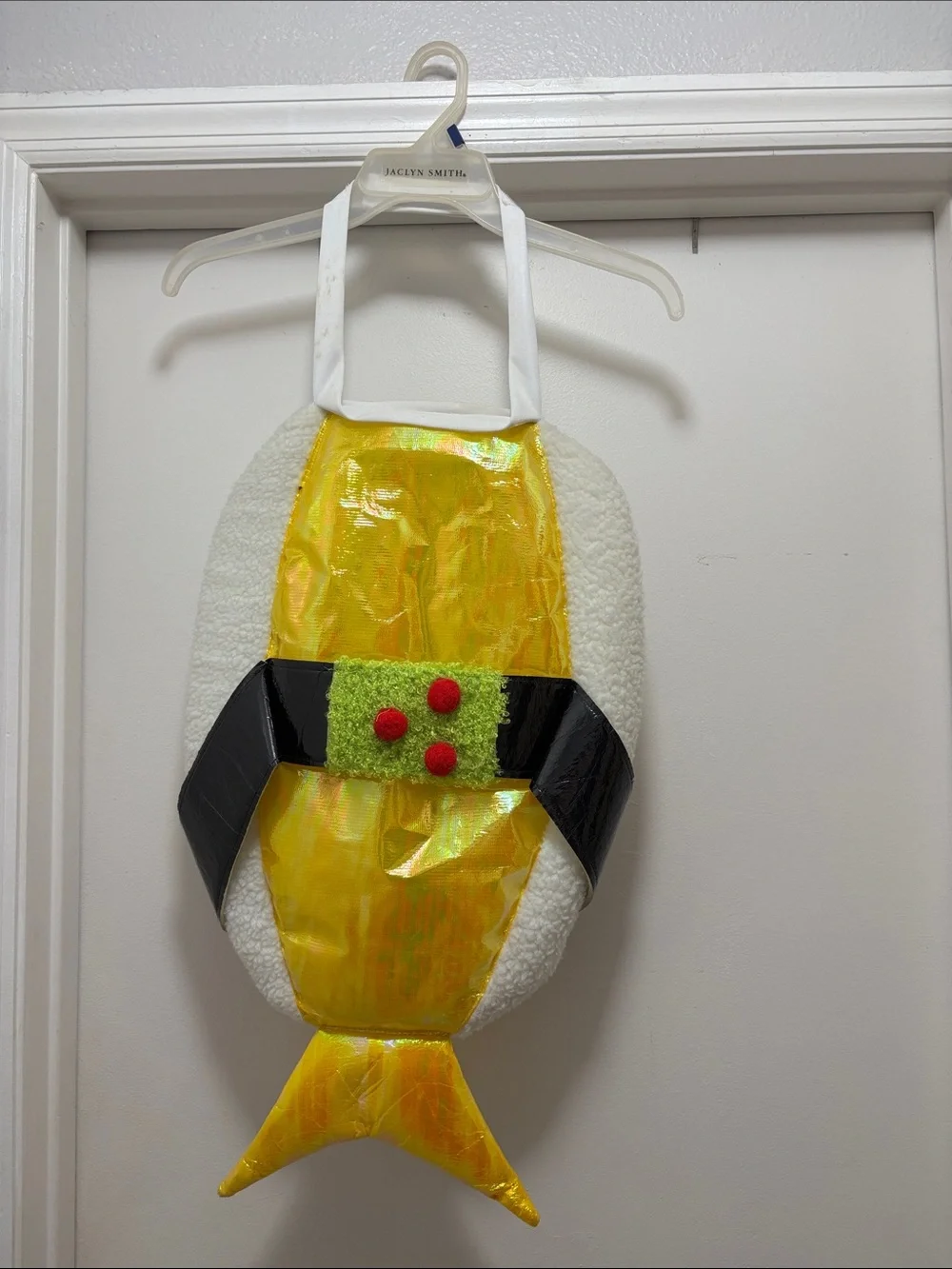 Yellow Sushi Roll Dog Costume with Black Belt